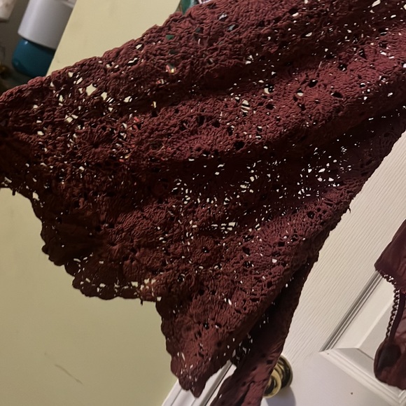 🎉🎉Host Pick🎉🎉NWT- Free People Desert Daze (Burgundy)S - Picture 3 of 6